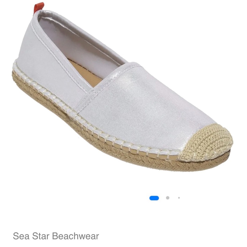 Sea Star Beachwear Silver Espadrille Shoe